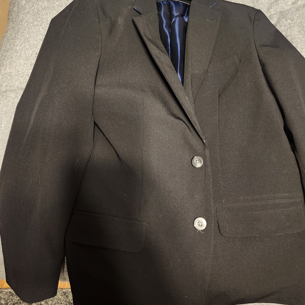 Izod Black Blazer with Blue Satin Lining